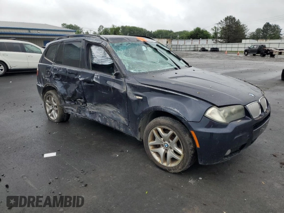 2007 BMW X3 3.0si with VIN WBXPC93477WF16698, listed as a Copart auction lot 61415625 with Not provided miles and Salvage title. Bid and sale history available at DreamBid. Image 4.