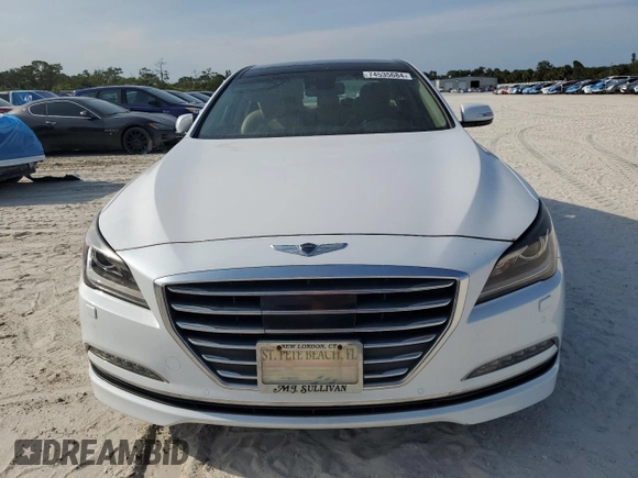 2017 Genesis G80 3.8L with VIN KMHGN4JE4HU205824, listed as a Copart auction lot 74535684 with Not provided miles and Salvage title. Bid and sale history available at DreamBid. Image 5.