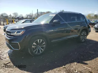 2021 Volkswagen Atlas SEL R-Line with VIN 1V2SR2CA3MC601341, listed as a Copart auction lot 52170625 with 98,828 mi miles and Salvage title. Bid and sale history available at DreamBid. Image 1.