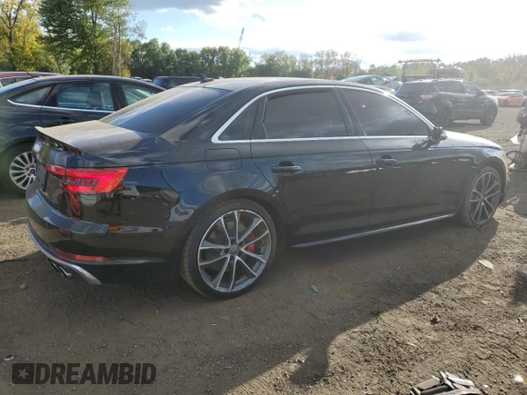 2018 Audi S4 Prestige with VIN WAUC4BF47JA001405, listed as a Copart auction lot 74313694 with 94,419 mi miles and Salvage Title. Bid and sale history available at carsss.com. Image 3.