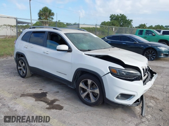 2019 Jeep Cherokee Limited z VIN 1C4PJLDB9KD381271, wystawiony jako IAAI lot #42156955 z przebiegiem 88 194 mil mil oraz . Historia ofert i sprzedaży dostępna na DreamBid. Obrazek 1.