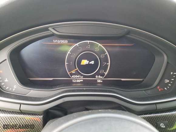 2018 Audi S4 Prestige with VIN WAUC4AF48JA022645, listed as a Copart auction lot 37269253 with 42,041 mi miles. Bid and sale history available at carsss.com. Image 9.