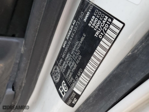 2019 Mercedes-Benz Metris Cargo Van with VIN WD3BG3EA9K3571750, listed as a Copart auction lot 65748774 with 83,565 mi miles and Salvage Title. Bid and sale history available at carsss.com. Image 13.