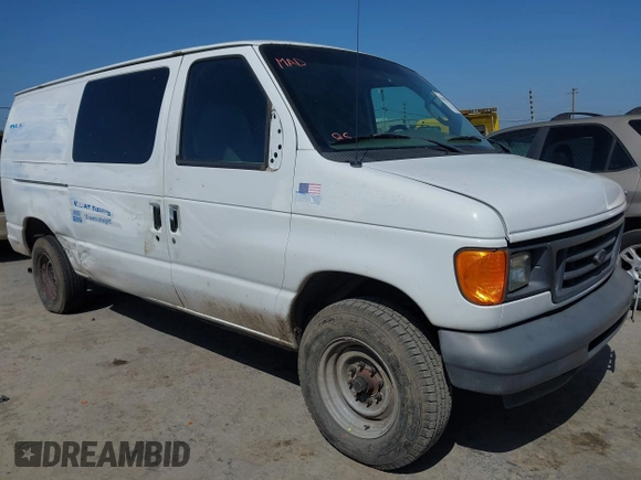 2007 Ford Econoline Cargo Commercial with VIN 1FTNE14W37DB45063, listed as a IAAI auction lot 42100745 with 185,991 mi miles and . Bid and sale history available at DreamBid. Image 1.