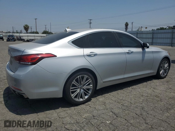 2018 Genesis G80 3.8L with VIN KMHGN4JEXJU244102, listed as a Copart auction lot 58548255 with 53,873 mi miles and Salvage title. Bid and sale history available at DreamBid. Image 3.