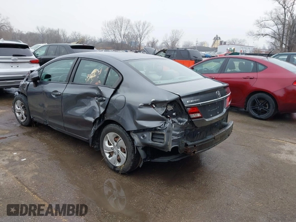 2013 Honda Civic LX z VIN 19XFB2F52DE018337, wystawiony jako IAAI lot #41186651 z przebiegiem 171 348 mil mil oraz . Historia ofert i sprzedaży dostępna na DreamBid. Obrazek 3.