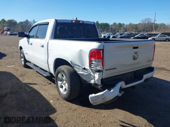 2024 Ram 1500 Big Horn with VIN 1C6SRFFT1RN142853, listed as a IAAI auction lot 41722121 with 16,566 mi miles and . Bid and sale history available at DreamBid. Image 3.