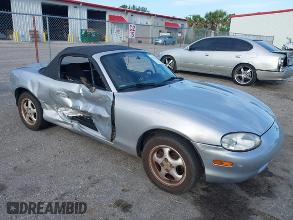 1999 Mazda MX-5 Miata with VIN JM1NB3534X0124237, listed as a IAAI auction lot 42536654 with 92,696 mi miles and . Bid and sale history available at DreamBid. Image 1.
