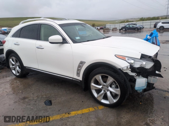 2012 Infiniti FX with VIN JN8BS1MW0CM180251, listed as a Copart auction lot 54678185 with 58,346 mi miles and Salvage Title. Bid and sale history available at DreamBid. Image 4.