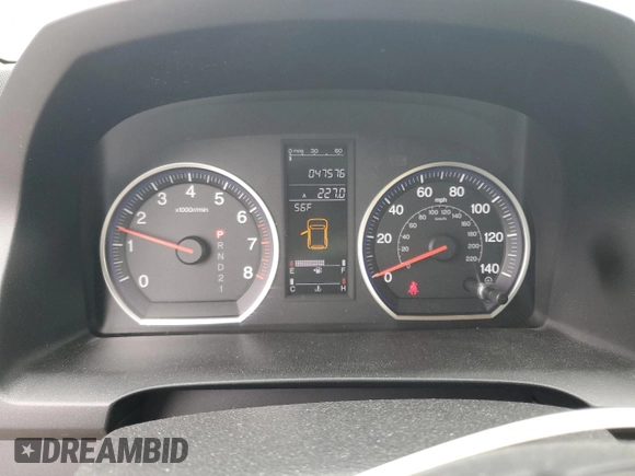 2008 Honda CR-V EX-L with VIN JHLRE38708C024792, listed as a Copart auction lot 53663435 with 47,576 mi miles and Salvage Title. Bid and sale history available at carsss.com. Image 9.