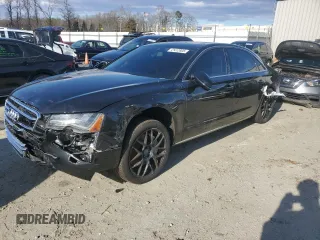 2013 Audi A8 L 4.0L with VIN WAUR2AFD5DN009509, listed as a Copart auction lot 41412805 with 33,917 mi miles and Salvage Title. Bid and sale history available at carsss.com. Image 1.