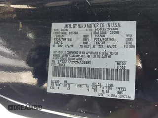 2002 Ford F-150 XL z VIN 1FTRF17292NA08851, wystawiony jako IAAI lot #42559503 z przebiegiem Nie podano mil oraz . Historia ofert i sprzedaży dostępna na DreamBid. Obrazek 9.