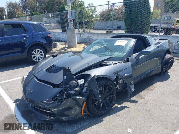 2014 Chevrolet Corvette 2LT with VIN 1G1YD2D75E5120437, listed as a IAAI auction lot 42588343 with Not provided miles and . Bid and sale history available at DreamBid. Image 2.