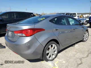 2013 Hyundai Elantra Limited with VIN KMHDH4AE1DU977962, listed as a Copart auction lot 50309165 with 104,206 mi miles and Salvage Title. Bid and sale history available at carsss.com. Image 3.