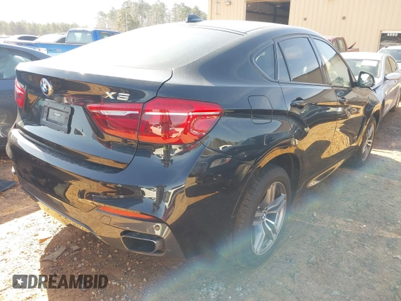 2017 BMW X6 xDrive50i with VIN 5UXKU6C54H0S99557, listed as a IAAI auction lot 41484943 with 1 mi miles. Bid and sale history available at carsss.com. Image 4.