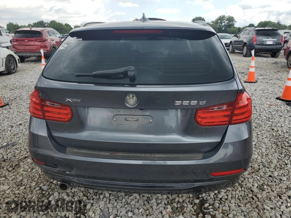 2014 BMW 3 Series 328d xDrive with VIN WBA3K5C59EKT33205, listed as a Copart auction lot 65216574 with 202,927 mi miles and Salvage title. Bid and sale history available at DreamBid. Image 6.