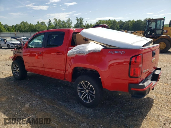 2020 Chevrolet Colorado 4WD Work Truck with VIN 1GCGTBEN0L1145933, listed as a Copart auction lot 60484365 with 70,417 mi miles and Salvage title. Bid and sale history available at DreamBid. Image 2.