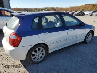 2005 Kia Spectra with VIN KNAFE161055128005, listed as a Copart auction lot 78646104 with Not Provided miles and Clean Title. Bid and sale history available at carsss.com. Image 3.