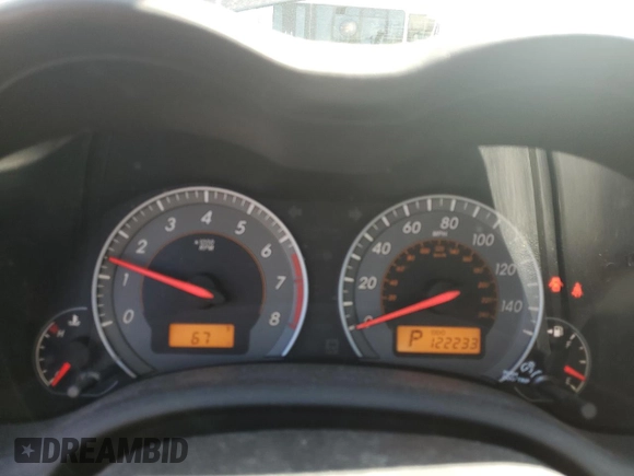 2010 Toyota Corolla with VIN 2T1BU4EE7AC476326, listed as a Copart auction lot 53885755 with 122,233 mi miles and Salvage title. Bid and sale history available at DreamBid. Image 9.