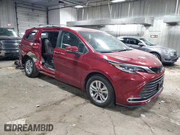 2023 Toyota Sienna Platinum with VIN 5TDESKFC4PS100896, listed as a Copart auction lot 50958935 with 15,075 mi miles and Salvage Title. Bid and sale history available at DreamBid. Image 4.