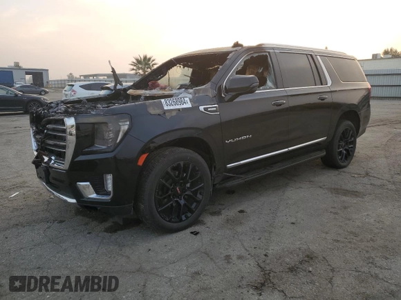 2023 GMC Yukon XL SLT with VIN 1GKS2GKT3PR253682, listed as a Copart auction lot 83268984 with 0 mi miles and Non Repairable. Bid and sale history available at carsss.com. Image 1.