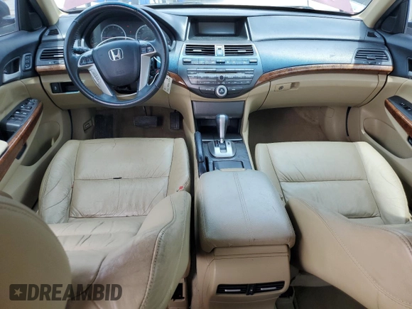 2011 Honda Accord EX-L with VIN 1HGCP3F86BA013180, listed as a Copart auction lot 64095235 with 124,742 mi miles and Salvage title. Bid and sale history available at DreamBid. Image 8.