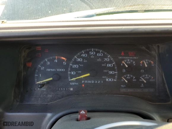 1995 Chevrolet Tahoe with VIN 1GNEK13K0SJ445250, listed as a Copart auction lot 82987024 with 125,517 mi miles and Salvage Title. Bid and sale history available at carsss.com. Image 9.