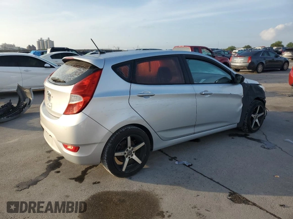 2012 Hyundai Accent SE with VIN KMHCU5AE4CU058727, listed as a Copart auction lot 54253065 with 177,409 mi miles and Salvage Title. Bid and sale history available at carsss.com. Image 3.