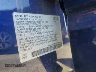 2022 Audi Q3 Premium with VIN WA1AUCF31N1005084, listed as a Copart auction lot 86450304 with 33,088 mi miles and Salvage Title. Bid and sale history available at carsss.com. Image 14.