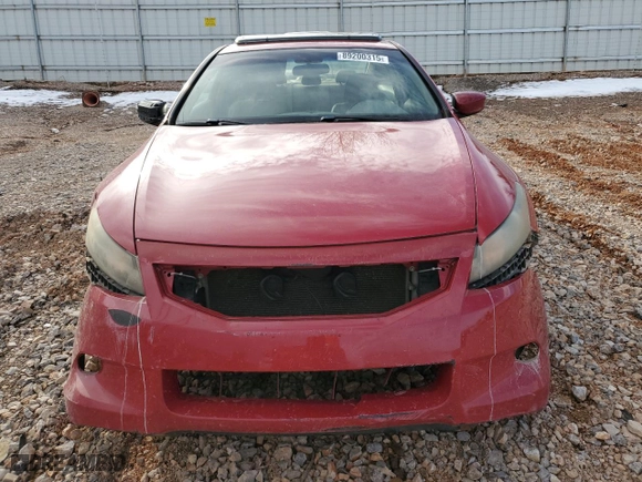 2009 Honda Accord Cpe EX-L with VIN 1HGCS22809A005102, listed as a Copart auction lot 89200315 with NaN miles and Salvage Title. Bid and sale history available at carsss.com. Image 5.
