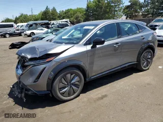 2023 Nissan ARIYA ENGAGE with VIN JN1AF0BA9PM406924, listed as a Copart auction lot 58757674 with 12,512 mi miles and Salvage Title. Bid and sale history available at carsss.com. Image 1.
