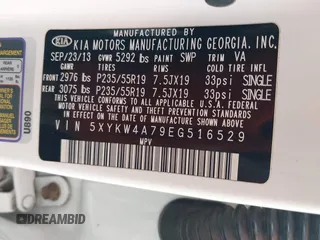 2014 Kia Sorento SX Limited with VIN 5XYKW4A79EG516529, listed as a IAAI auction lot 42787320 with 224,869 mi miles and . Bid and sale history available at DreamBid. Image 9.