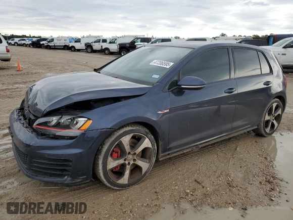 2016 Volkswagen Golf GTI Autobahn w/Performance Pkg with VIN 3VW447AU1GM049468, listed as a Copart auction lot 47206595 with 71,245 mi miles and Salvage Title. Bid and sale history available at carsss.com. Image 1.
