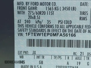 2021 Ford F-150 XL with VIN 1FTEW1EP0MFA56166, listed as a IAAI auction lot 41858793 with 48,498 mi miles and . Bid and sale history available at DreamBid. Image 9.