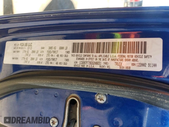 2016 Ram 1500 Tradesman z VIN 1C6RR7FT9GS208651, wystawiony jako Copart lot #57944435 z przebiegiem 265 097 mil mil oraz Szkoda całkowita • Salvage title. Historia ofert i sprzedaży dostępna na DreamBid. Obrazek 12.