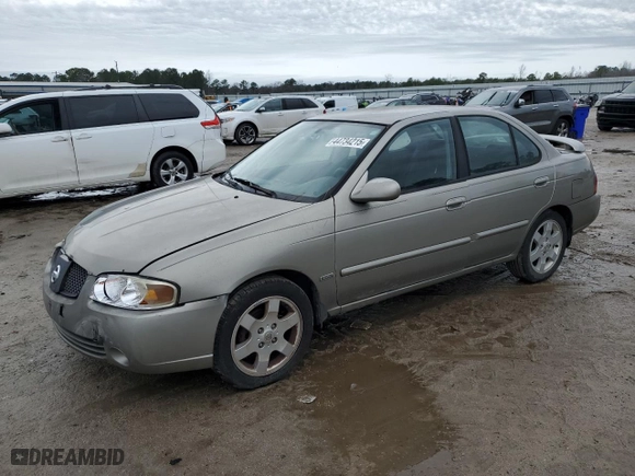 2006 Nissan Sentra 1.8 S with VIN 3N1CB51D26L612737, listed as a Copart auction lot 44734215 with 265,034 mi miles and Salvage Title. Bid and sale history available at carsss.com. Image 1.