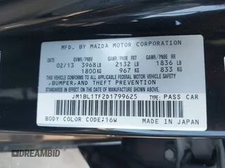 2013 Mazda 3 i SV with VIN JM1BL1TF2D1799625, listed as a IAAI auction lot 41877692 with 145,967 mi miles and . Bid and sale history available at DreamBid. Image 9.