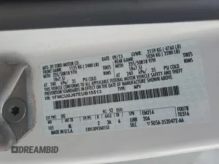 2014 Ford Escape Titanium с VIN 1FMCU0J97EUB15513, выставлен на аукционе Copart как лот 57391715 с пробегом 125 851 миль миль и Списание • Salvage title. История ставок и продаж доступна на DreamBid. Изображение 13.