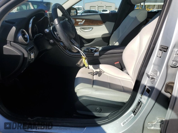 2015 Mercedes-Benz C-Class C 300 Luxury with VIN 55SWF4KB2FU001898, listed as a Copart auction lot 45596695 with 53,411 mi miles and Salvage Title. Bid and sale history available at carsss.com. Image 7.