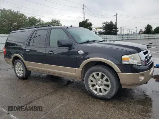 2012 Ford Expedition Max King Ranch with VIN 1FMJK1J52CEF64587, listed as a Copart auction lot 61662885 with 117,375 mi miles and Clean title. Bid and sale history available at DreamBid. Image 4.