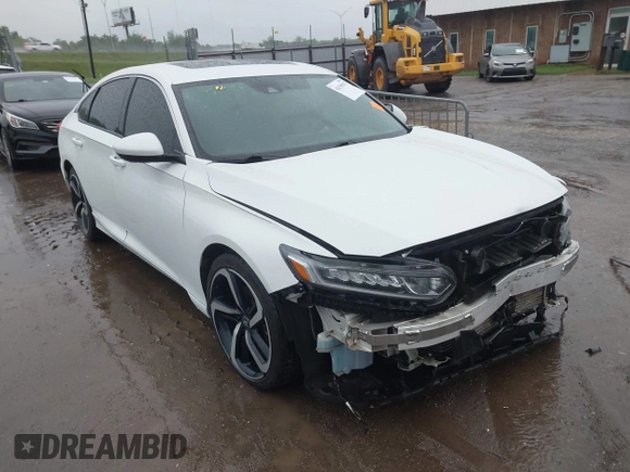 2019 Honda Accord Sport z VIN 1HGCV2F38KA034651, wystawiony jako IAAI lot #42159337 z przebiegiem 112 245 mil mil oraz . Historia ofert i sprzedaży dostępna na DreamBid. Obrazek 1.