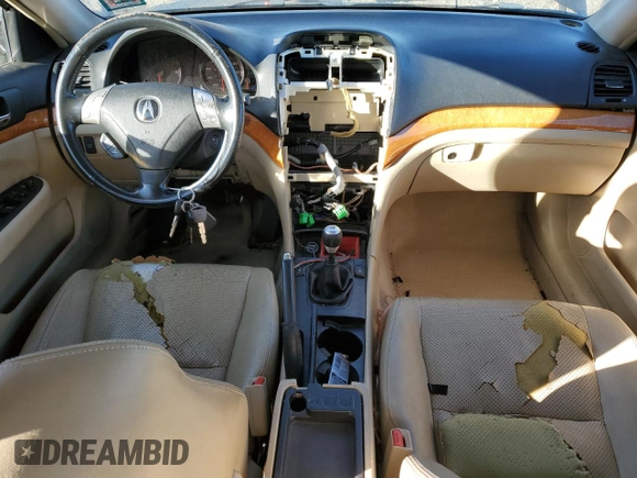 2004 Acura TSX w/Navigation with VIN JH4CL95924C046173, listed as a Copart auction lot 76322884 with 274,359 mi miles and Salvage title. Bid and sale history available at DreamBid. Image 8.
