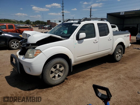 2011 Nissan Frontier Pro-4X with VIN 1N6AD0EV5BC406965, listed as a Copart auction lot 59335675 with 168,296 mi miles and Salvage title. Bid and sale history available at DreamBid. Image 1.