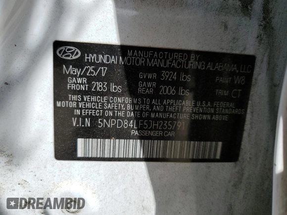 2018 Hyundai Elantra SEL with VIN 5NPD84LF5JH235791, listed as a Copart auction lot 53178745 with 163,942 mi miles and Salvage Title. Bid and sale history available at DreamBid. Image 14.