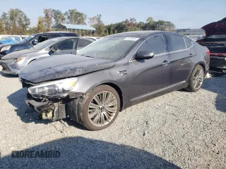 2015 Kia Cadenza Premium with VIN KNALN4D79F5183310, listed as a Copart auction lot 74126624 with 118,484 mi miles and Salvage Title. Bid and sale history available at carsss.com. Image 1.