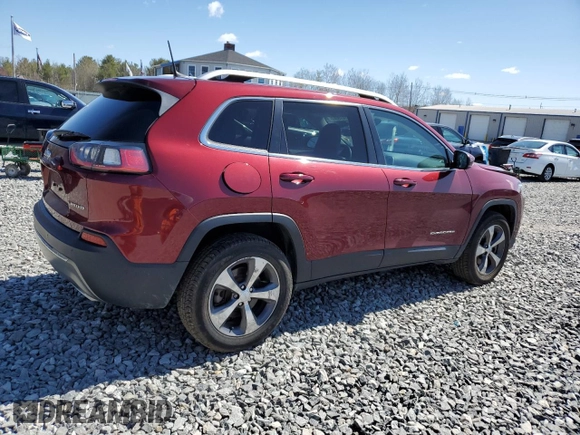 2019 Jeep Cherokee Limited with VIN 1C4PJMDX9KD380560, listed as a Copart auction lot 53419085 with 56,797 mi miles and Salvage title. Bid and sale history available at DreamBid. Image 3.