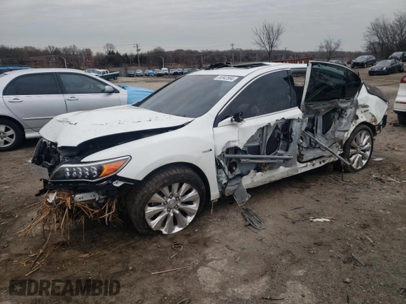 2017 Acura RLX Hybrid Advance z VIN JH4KC2F94HC000013, wystawiony jako Copart lot #84942594 z przebiegiem 125 836 mil mil oraz Szkoda całkowita • Salvage title. Historia ofert i sprzedaży dostępna na DreamBid. Obrazek 1.