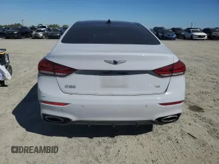 2019 Genesis G80 3.8L with VIN KMTFN4JE6KU313290, listed as a Copart auction lot 50179045 with 41,648 mi miles and Salvage title. Bid and sale history available at DreamBid. Image 6.