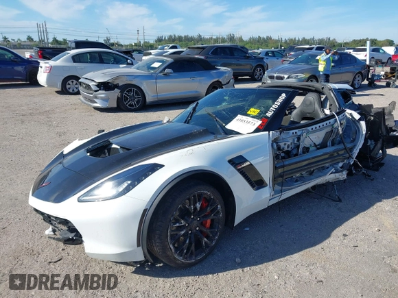 2017 Chevrolet Corvette Z06 2LZ with VIN 1G1YS2D60H5603089, listed as a IAAI auction lot 41853573 with 1 mi miles. Bid and sale history available at carsss.com. Image 18.