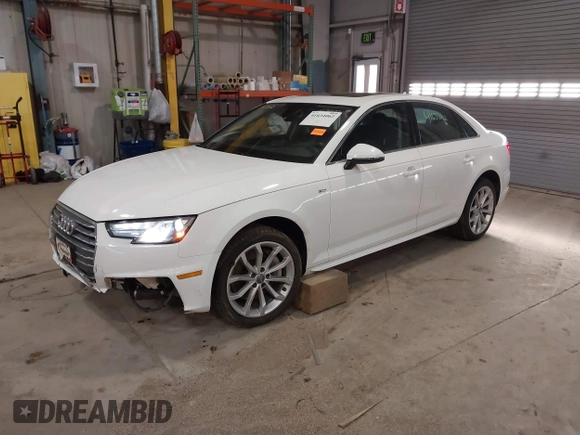 2019 Audi A4 Premium with VIN WAUDNAF47KA117328, listed as a IAAI auction lot 41634062 with 126,067 mi miles and . Bid and sale history available at DreamBid. Image 18.